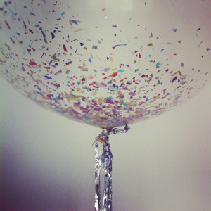 balloon glitter confetti